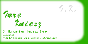 imre kniesz business card